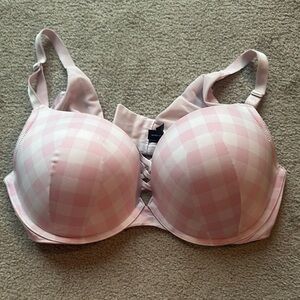 Torrid xo plunge Pink Checkered Bra